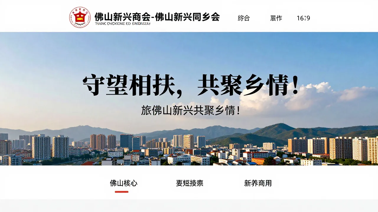 佛山新兴商会 首页主视觉